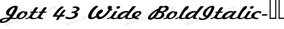 Jott 43 Wide BoldItalic字体转换
